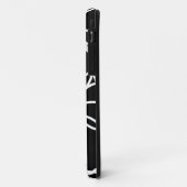 Geometrische weiße Kreise Schwarz Moderne Abstrakt Case-Mate iPhone Hülle (Hinten/Links)