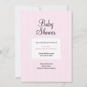Geometrische weiße, rosa Miniaturdusche Einladung (Vorderseite)