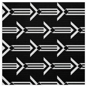 Geometrische weiße Streifen und Sparren auf Stoff