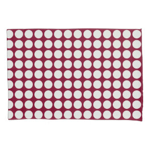 Geometrische weiße Tupfen auf irgendeiner Farbe Kissenbezug