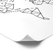 Geometrische Weltkarte Poster (Ecke)