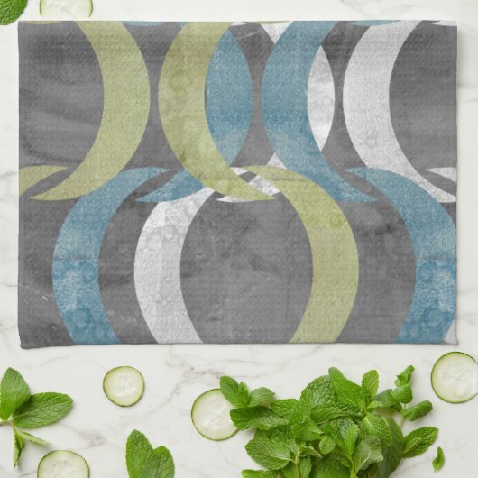 Geometrische Wiederholung I Geschirrtuch (Gefaltet)