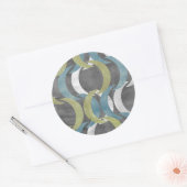 Geometrische Wiederholung I Runder Aufkleber (Umschlag)