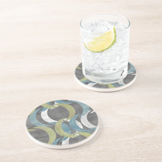 Geometrische Wiederholung I Sandstein Untersetzer (Seite)