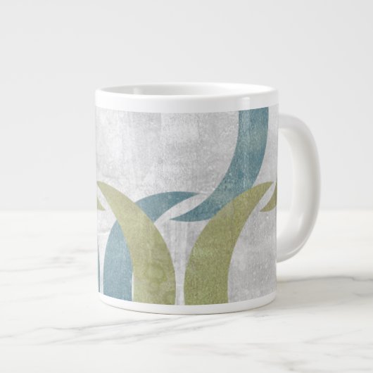 Geometrische Wiederholung III Jumbo-Tasse (Vorderseite Rechts)