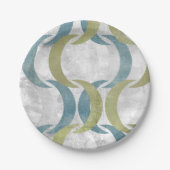Geometrische Wiederholung III Pappteller (Vorderseite)