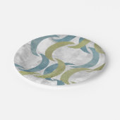 Geometrische Wiederholung III Pappteller (Schrägansicht)