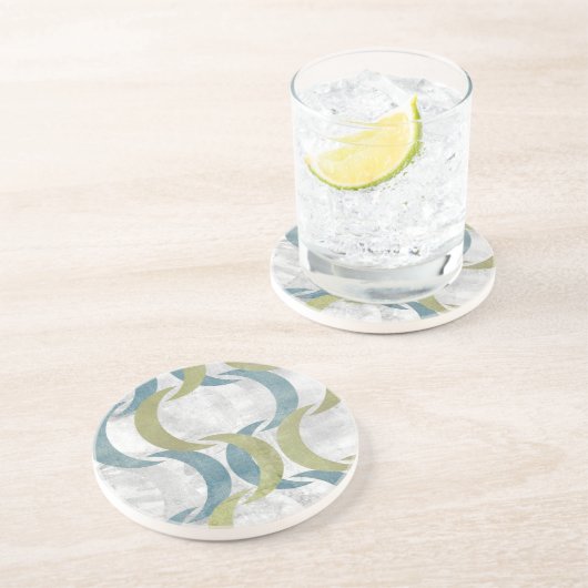 Geometrische Wiederholung III Sandstein Untersetzer (Seite)