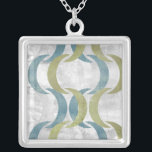 Geometrische Wiederholung III Versilberte Kette<br><div class="desc">Muster</div>