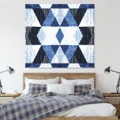Geometrische Wiederholung: Texturierter Hintergrun Leinwanddruck (Insitu (Schlafzimmer))