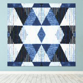 Geometrische Wiederholung: Texturierter Hintergrun Leinwanddruck (Insitu (Holzboden))