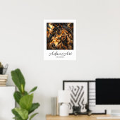 Geometrische Wilde Pferd-Abstrakte Kunst Poster (Heimbüro)