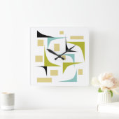 Geometrische Winkel des Atomzeitalters Mitte des J Quadratische Wanduhr (Zuhause)