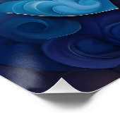 Geometrische Wirbel Digitales Kunstdesign Poster (Ecke)