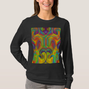 GEOMETRISCHE WIRBEL FARBENFROHE KUNST ABSTRAKT  T-Shirt