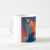 Geometrische Wolfsilhouette | Moderne Polygon-Wild Kaffeetasse (Vorderseite Links)