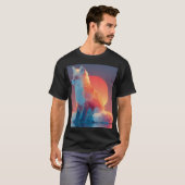 Geometrische Wolfsilhouette | Moderne Polygon-Wild T-Shirt (Vorne ganz)