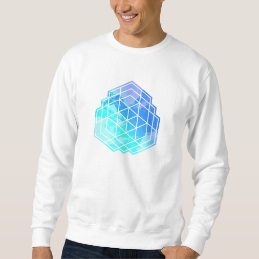 Geometrische Wolken Sweatshirt (Vorderseite)