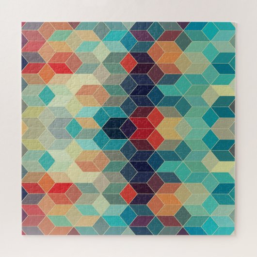 geometrische Würfel des Hipsters: Hintergrund des Puzzle (Horizontal)