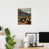 Geometrische Wüstenlandschaft Poster (Heimbüro)