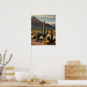 Geometrische Wüstenlandschaft Poster (Küche)