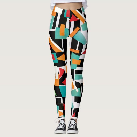 Geometrische Yoga-Leggings Leggings (Vorderseite)
