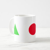 Geometrische Zahlen Kaffeetasse (Vorderseite Links)