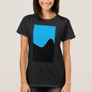 GEOMETRISCHE ZWEI TONWAVE PATTERN TIEFE SKLAU UND T-Shirt