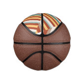 Geometrischer 70er für Monogramm Retro Mini Basketball (Rechts)