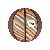Geometrischer 70er für Monogramm Retro Mini Basketball (Vertikal)