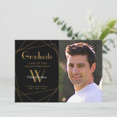 Geometrischer Abschluss für das moderne Schwarze F Ankündigung (Stehend Vorderseite)