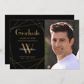 Geometrischer Abschluss für das moderne Schwarze F Ankündigung (Vorne/Hinten)