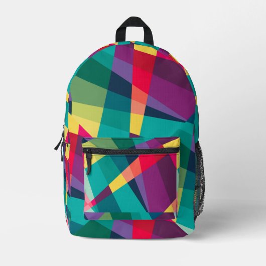 geometrischer abstrakter Bauhaus-Hintergrund Bedruckter Rucksack (Vorderseite)