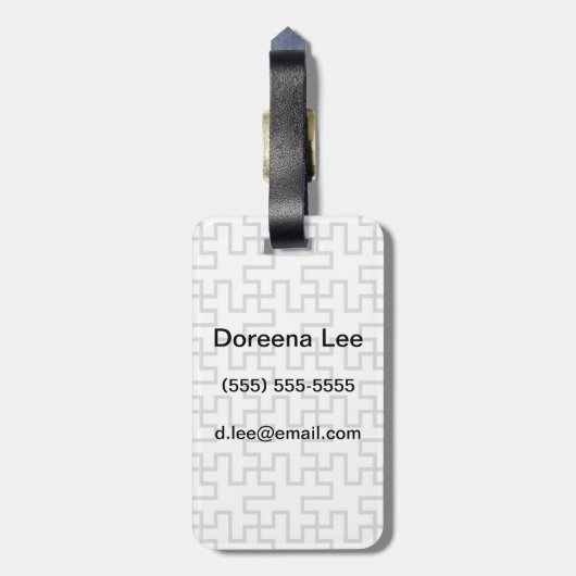 Geometrischer abstrakter Boden-Entwurf Gepäckanhänger (Rückseite vertikal)