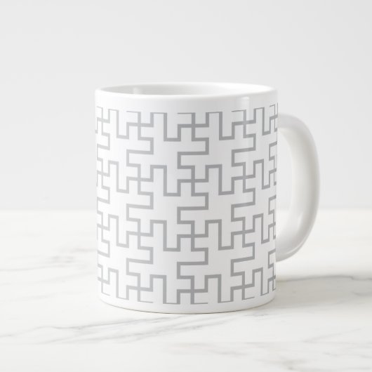Geometrischer abstrakter Boden-Entwurf Jumbo-Tasse (Vorderseite Rechts)