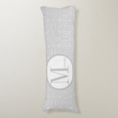 Geometrischer Abstrakter Circle Link Grau Mommy zu Seitenschläferkissen (Vorderseite Vertikal)