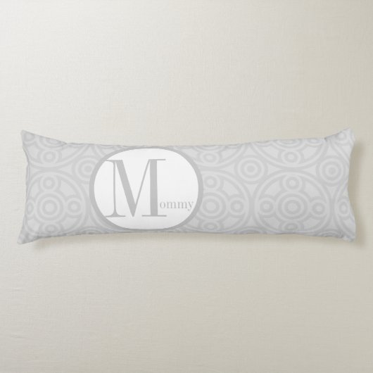 Geometrischer Abstrakter Circle Link Grau Mommy zu Seitenschläferkissen (Vorderseite)