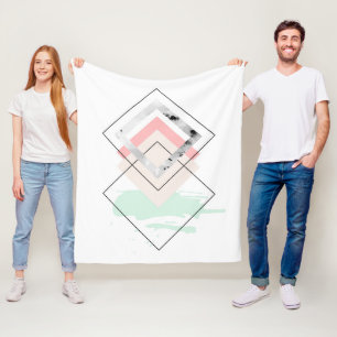 Geometrischer abstrakter Entwurf Fleecedecke