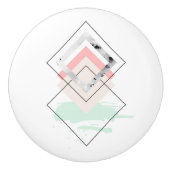 Geometrischer abstrakter Entwurf Keramikknauf (Vorderseite)