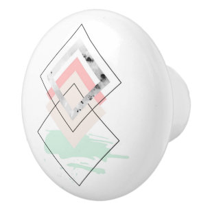 Geometrischer abstrakter Entwurf Keramikknauf