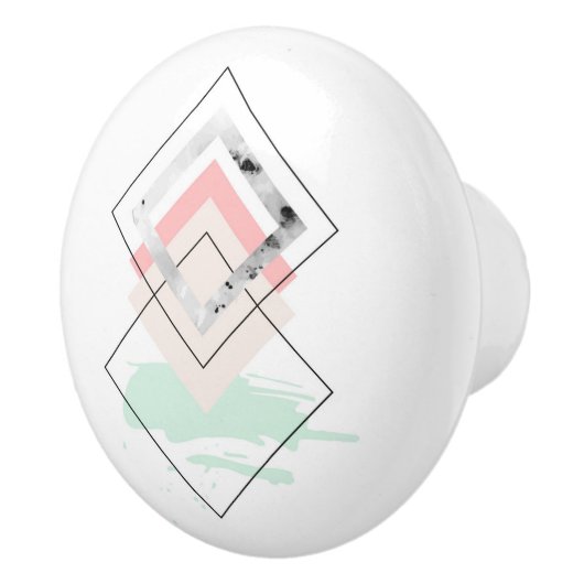 Geometrischer abstrakter Entwurf Keramikknauf (Rechts)