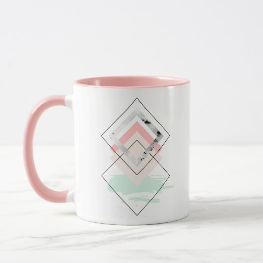Geometrischer abstrakter Entwurf Tasse (Links)