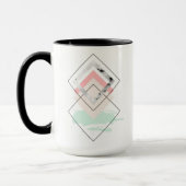 Geometrischer abstrakter Entwurf Tasse (Links)