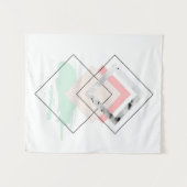 Geometrischer abstrakter Entwurf Wandteppich (Vorderseite (Horizontal))