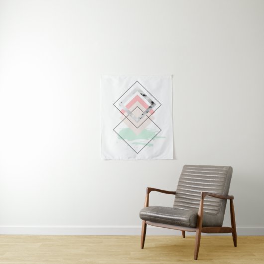 Geometrischer abstrakter Entwurf Wandteppich (Beispiel)