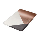 Geometrischer abstrakter Farbblock Badematte (Schrägansicht)