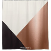 Geometrischer Abstrakter Farbblock Duschvorhang (Vorderseite)