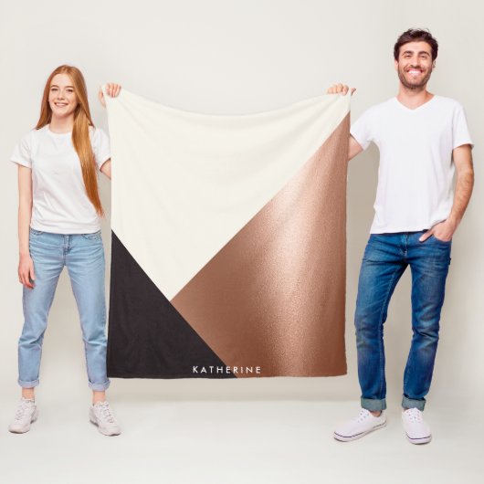 Geometrischer Abstrakter Farbblock Fleecedecke (Beispiel)