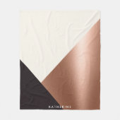 Geometrischer Abstrakter Farbblock Fleecedecke (Vorderseite)