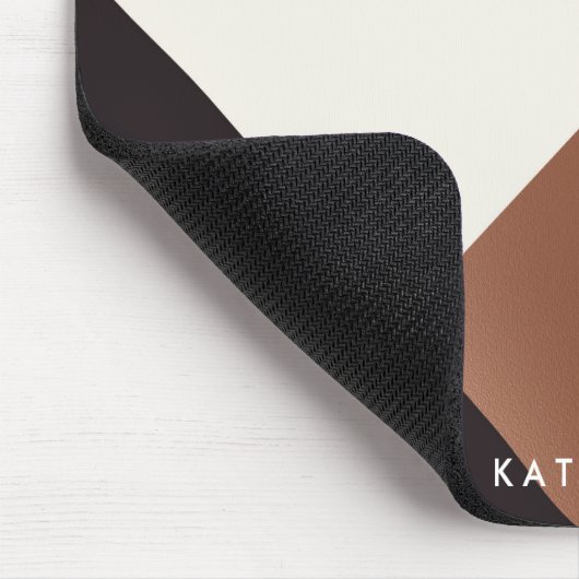 Geometrischer Abstrakter Farbblock Mousepad (Ecke)